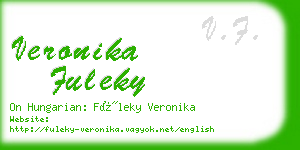 veronika fuleky business card